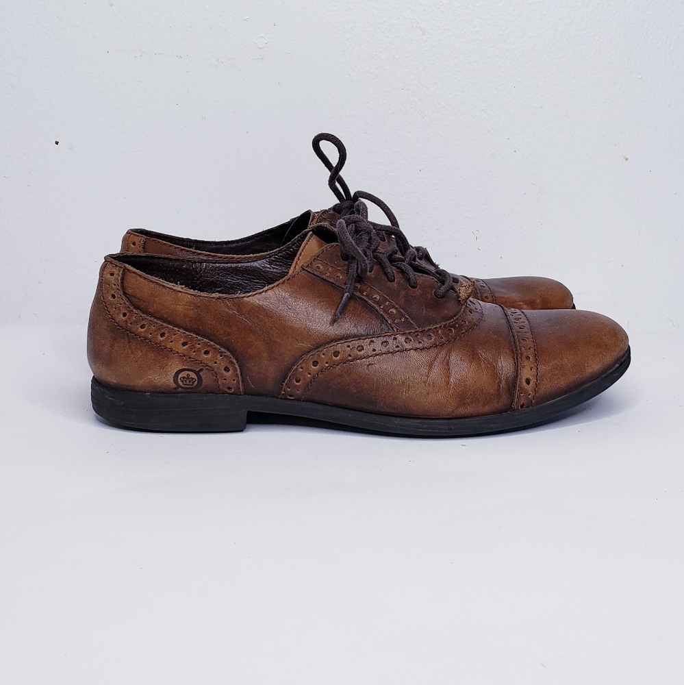 Born womans oxford shoes 7.5 brown leather børn